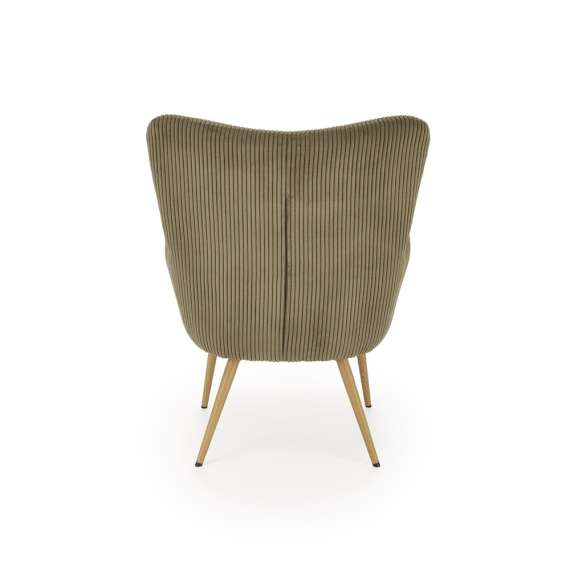 Lenestol AMARO - olivengrønn kordfløyel