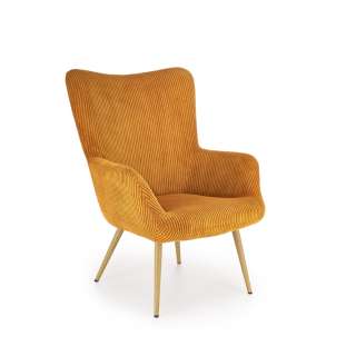 Lenestol AMARO - sennepsgul kordfløyel