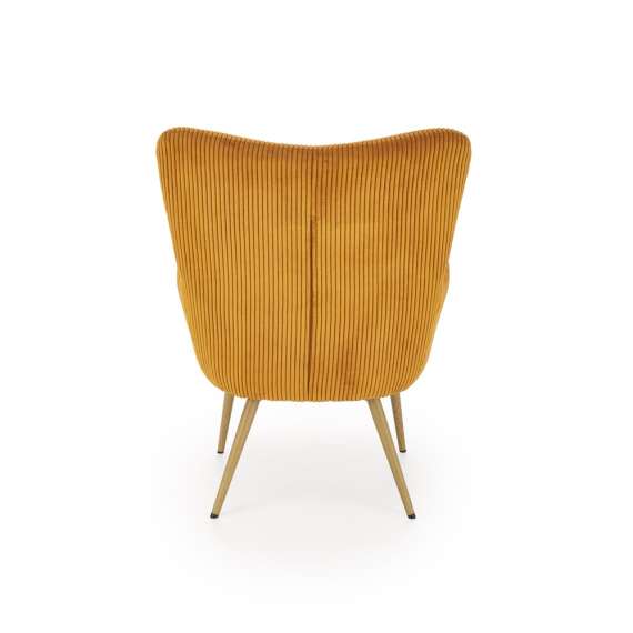Lenestol AMARO - sennepsgul kordfløyel