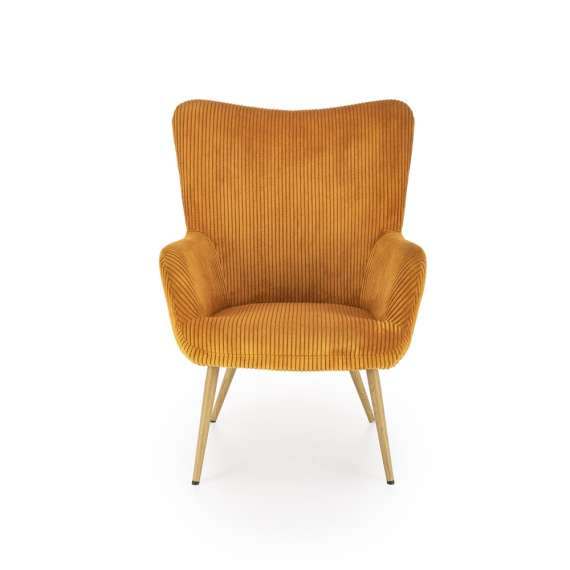 Lenestol AMARO - sennepsgul kordfløyel