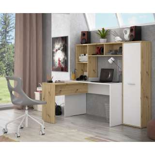 Skrivebord NET 173x118x152 cm - eik artisan