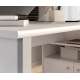 Skrivebord NET100 med kommode - 151x74x121 cm - hvit matt