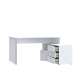 Skrivebord NET100 med kommode - 151x74x121 cm - hvit matt