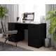 Skrivebord NET104 - 145x60 cm - svart matt - 1 dør - 4 skuffer