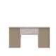 Skrivebord NET104 - 145x60 cm - eik sand - hvit matt - 1 dør - 4 skuffer
