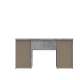 Skrivebord NET104 - 145x60 cm - lys betong - hvit matt - 1 dør - 4 skuffer