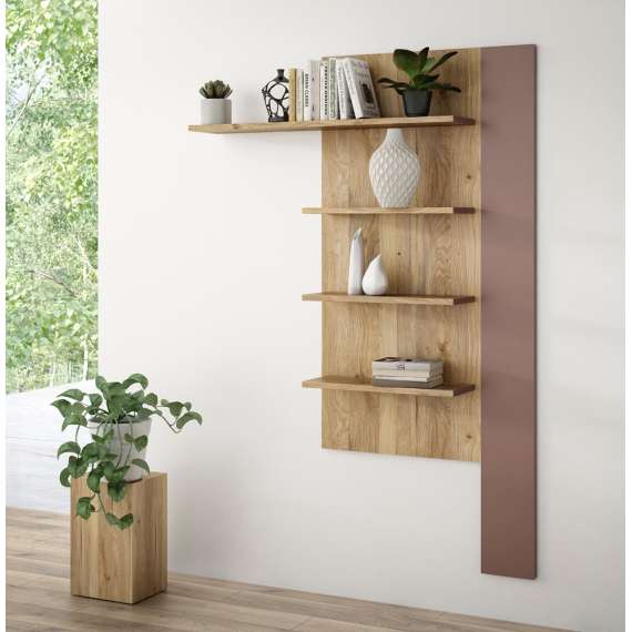 Veggpanel BREATH - 132x190 cm - eik sand - terrakotta