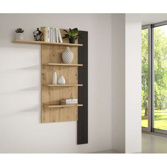 Veggpanel BREATH - 132x190 cm - eik sand - eik svart