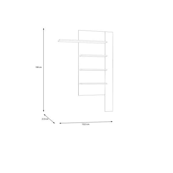 Veggpanel BREATH - 132x190 cm - eik sand - eik svart