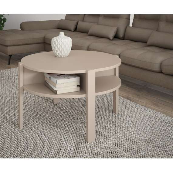 Sofabord BREATH - Ø74 cm - beige sand