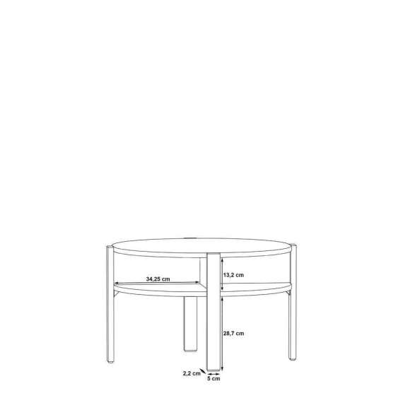 Sofabord BREATH - Ø74 cm - eik sand