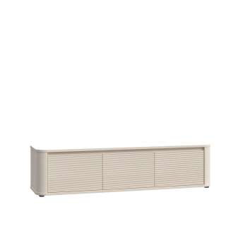 Tv-benk BREATH - 168x41 cm - beige sand - 3 dører - avrundede kanter
