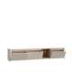 Tv-benk BREATH - 215x41 cm - beige sand - 3 dører - avrundede kanter