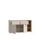 Skjenk BREATH - 160x83 cm - beige sand - 2 skuffer - 2 dører - avrundede kanter