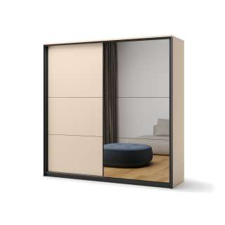 Garderobeskap Enna 220x221 - beige - speil