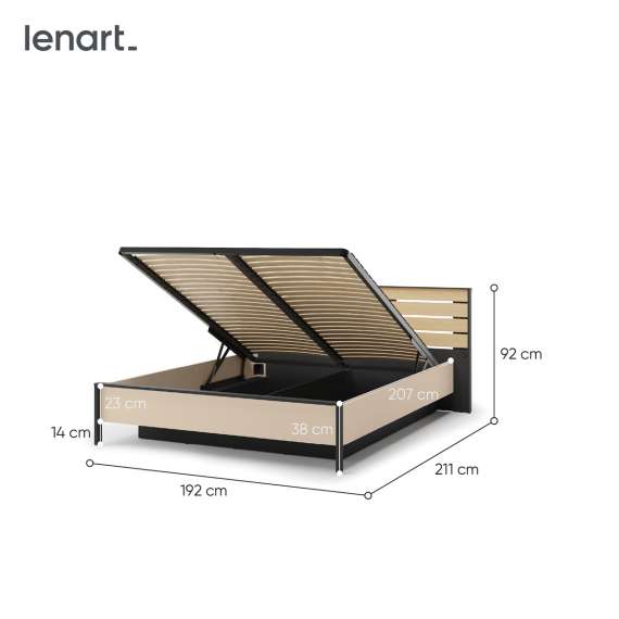 Seng Enna 160x200 - med oppbevaringsplass