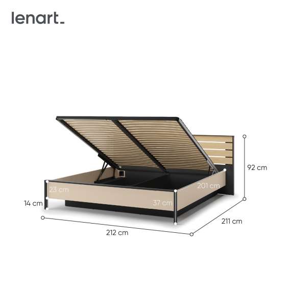 Seng Enna 180x200 - med oppbevaringsplass