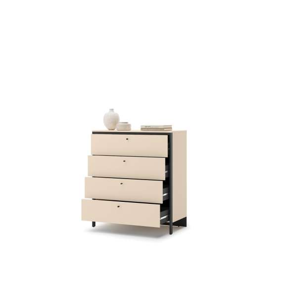 Kommode Enna 101x115 - beige - med skuffer