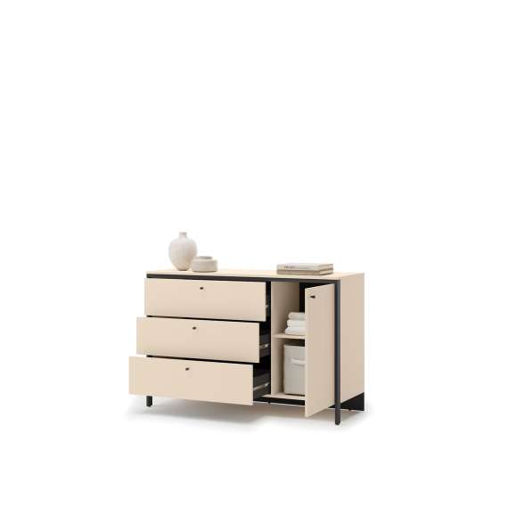 Skjenk Enna 136x91 - beige - med skuffer