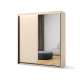 Garderobeskap Trend 200x222 - beige - speil