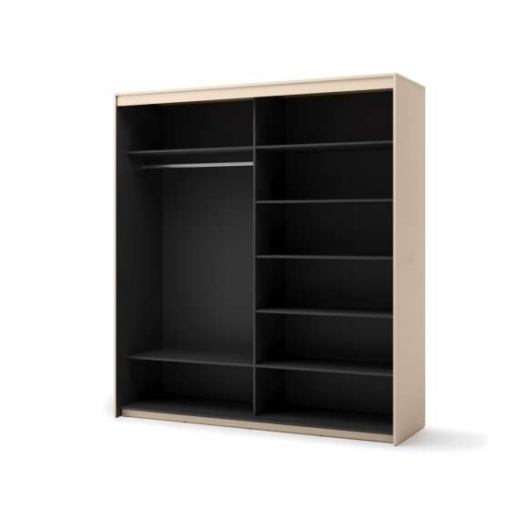 Garderobeskap Trend 200x222 - beige - speil