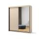 Garderobeskap Trend 200x222 - beige - speil
