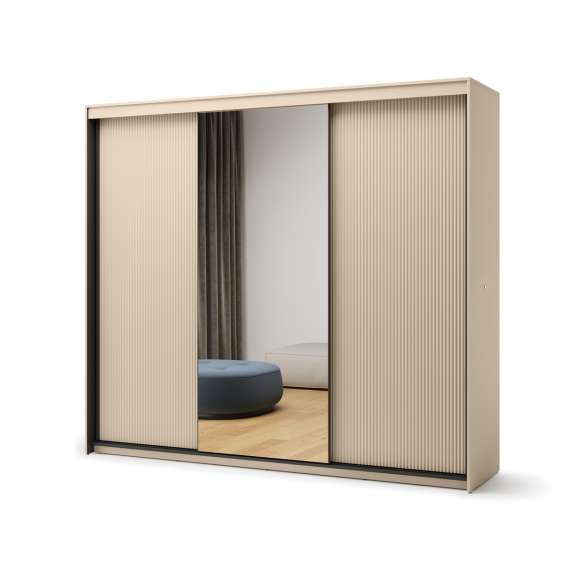 Garderobeskap Trend 250x222 - beige - speil