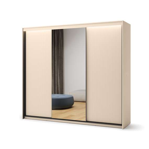 Garderobeskap Trend 250x222 - beige - speil