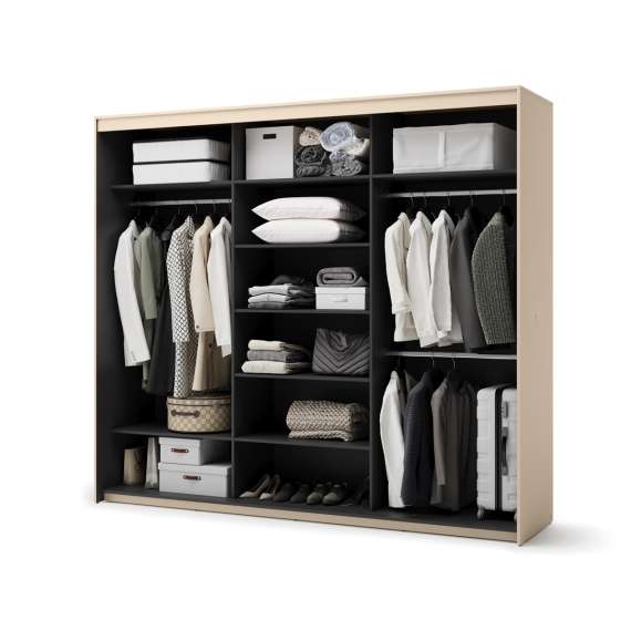 Garderobeskap Trend 250x222 - beige - speil