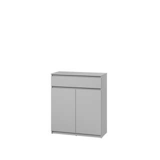 Skoskap Simply 92x107 - grå - med skuff og hyller