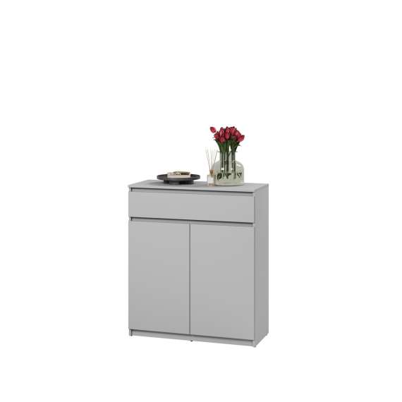 Skoskap Simply 92x107 - grå - med skuff og hyller