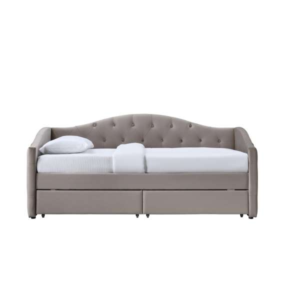 Dagseng Aloha 90x200 cm - 2 skuffer - beige stoff