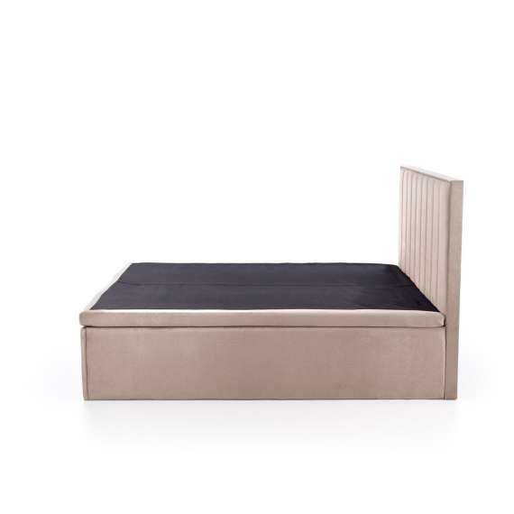 Seng Asento 160x200 cm - beige stoff - oppbevaringsplass