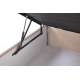 Seng Asento 160x200 cm - beige stoff - oppbevaringsplass