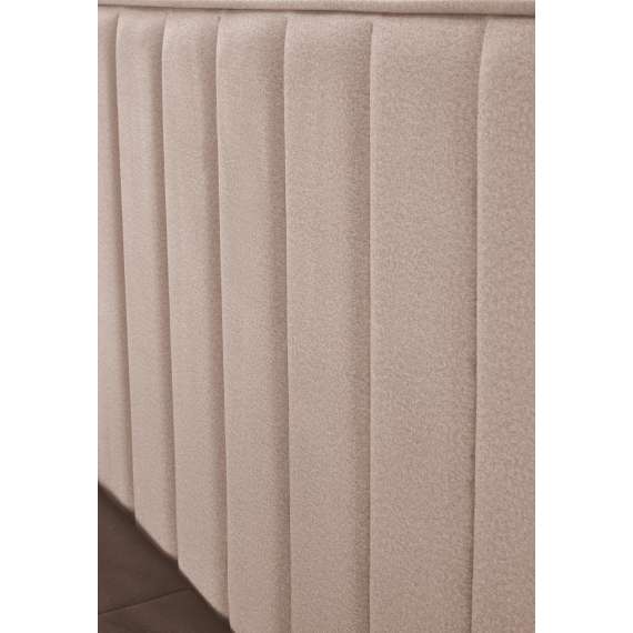 Seng Asento 160x200 cm - beige stoff - oppbevaringsplass