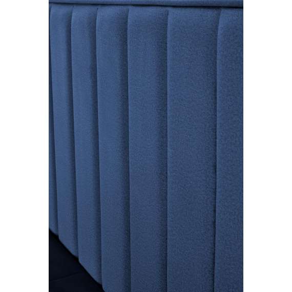 Seng Asento 160x200 cm - marineblå stoff - oppbevaringsplass
