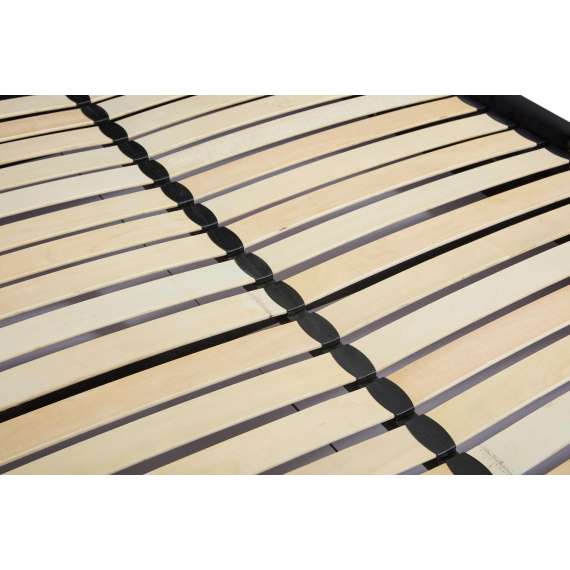 Seng Palazzo 160x200 cm - sort fløyelsstoff