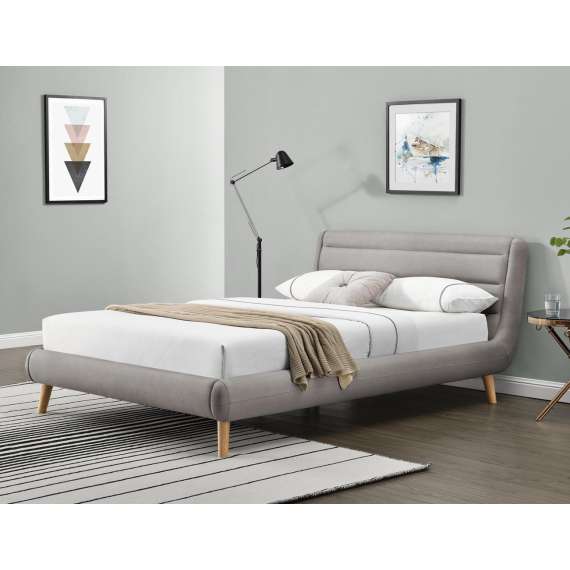 Seng Elanda 160x200 cm - grå støff