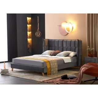 Seng Scandino 160x200 cm - mørk grå