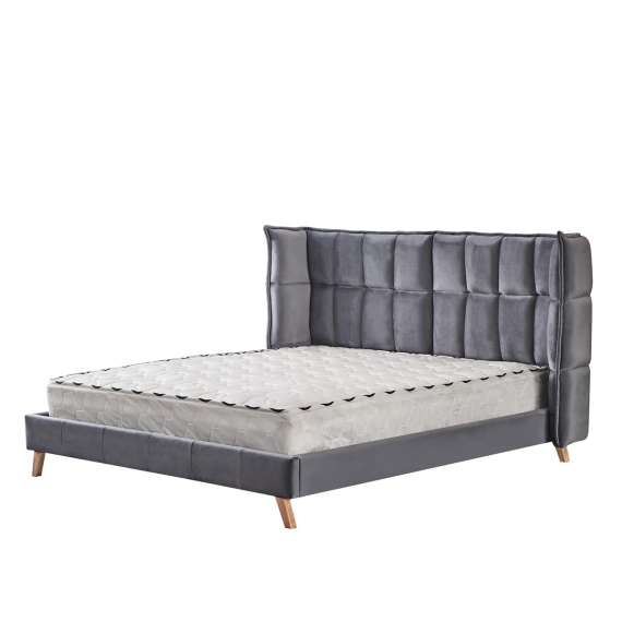 Seng Scandino 160x200 cm - mørk grå