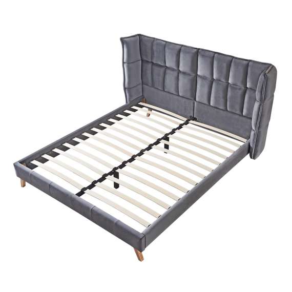 Seng Scandino 160x200 cm - mørk grå