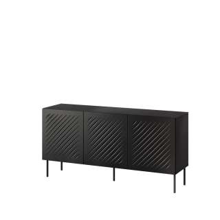 Skjenk SIENA 150x75 - 3 dører - svart matt