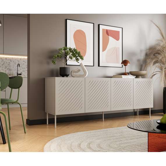 Skjenk SIENA 200x75 - 4 dører - cashmere