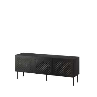 Tv-benk SIENA 150x60 - 3 dører - svart matt