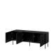 Tv-benk SIENA 150x60 - 3 dører - svart matt