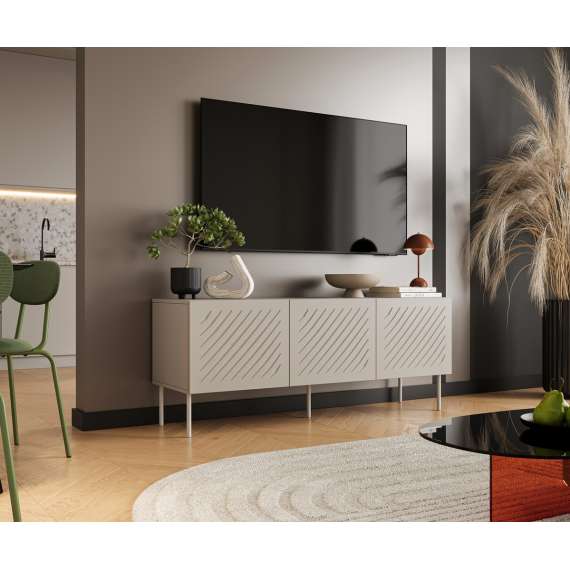 Tv-benk SIENA 150x60 - 3 dører - cashmere