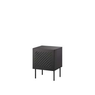 Nattbord Siena - 45x59 cm - svart matt - 1 dør - 2 stk sett