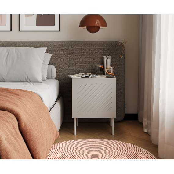 Nattbord Siena - 45x59 cm - cashmere - 1 dør - 2 stk sett