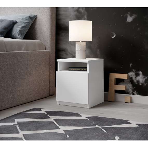 Nattbord Classic - 30x30 cm - hvit matt