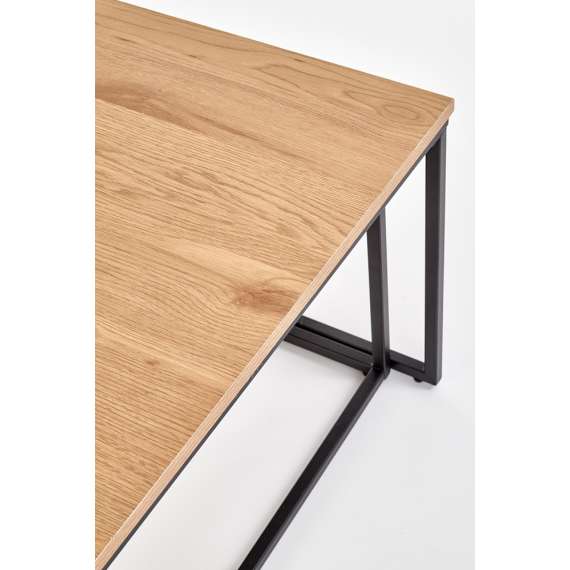 Bordsett ALASKA - 2 stk - eik  - svart ben